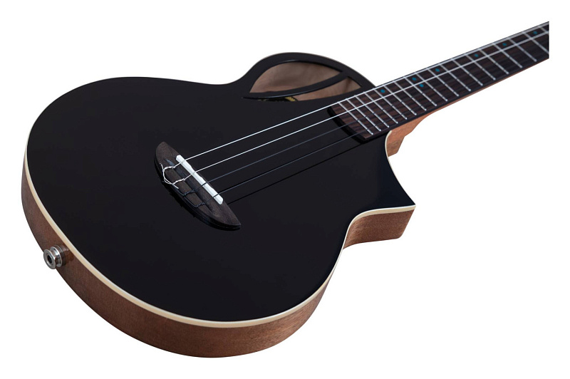 Фото Укулеле баритон FLIGHT AVIATOR Spruce Baritone BK CE, чёрный