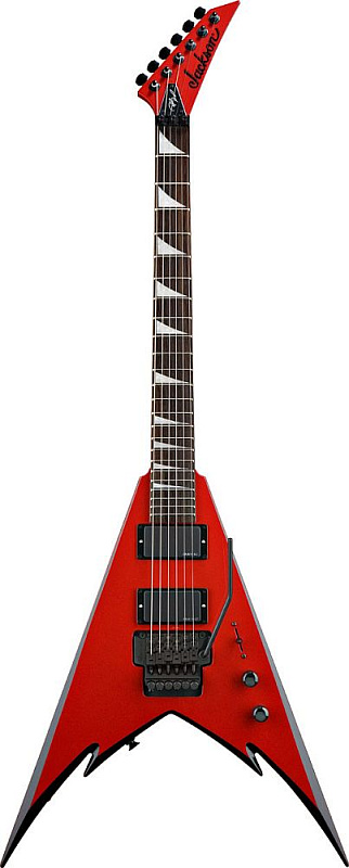 Фото Электрогитара JACKSON PDX DEMMELITION KING V Red with Black Bevels