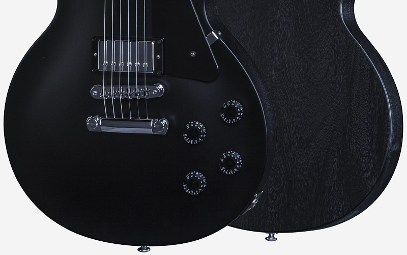 Фото GIBSON LP Studio Faded 2016 T Satin Ebony электрогитара, цвет - черный (матовый), фурнитура - хром