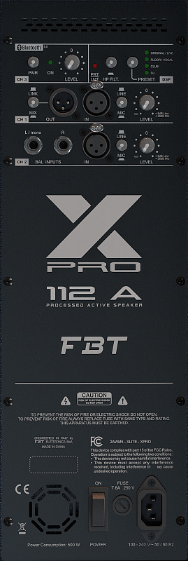 Активная двухполосная би-амп акустическая система FBT X-PRO 112A в магазине Music-Hummer