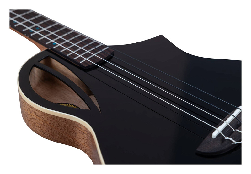 Фото Укулеле баритон FLIGHT AVIATOR Spruce Baritone BK CE, чёрный