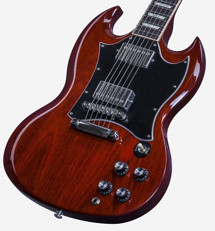 Фото GIBSON SG Standard 2016 T Heritage Cherry Chrome, электрогитара с кейсом, цвет красный