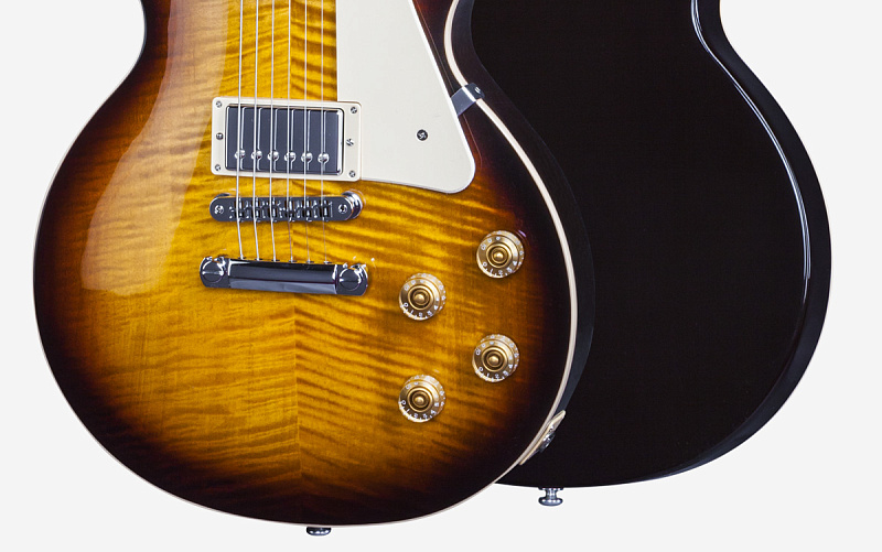 Фото GIBSON LP Traditional Premium Finish 2016 T Desert Burst (Brown Back) электрогитара, цвет - темно-коричневый
