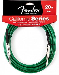 FENDER 15' CALIFORNIA INSTRUMENT CABLE SURF GREEN инструментальный кабель 
