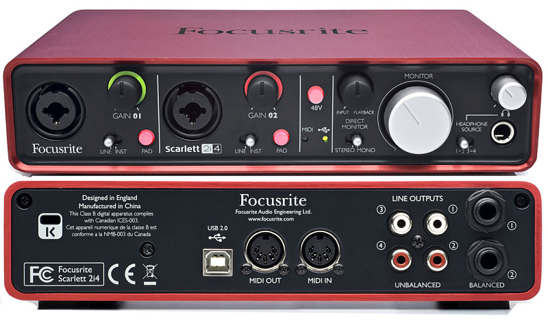 Фото Звуковая карта Focusrite Scarlett 2i4