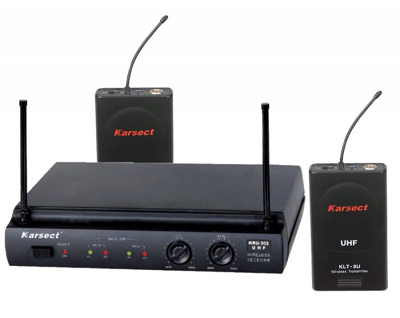 KARSECT KRU302/KGT-8U Радиосистема с двумя петличными микрофонами в магазине Music-Hummer