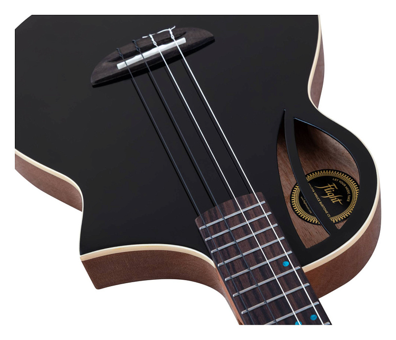 Фото Укулеле баритон FLIGHT AVIATOR Spruce Baritone BK CE, чёрный