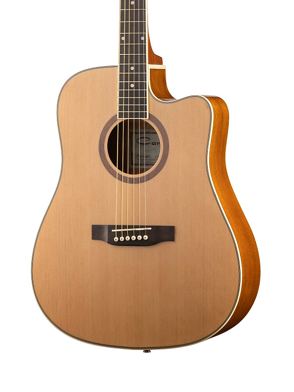 Акустическая гитара, с вырезом, цвет натуральный Caraya F668C-N в магазине Music-Hummer