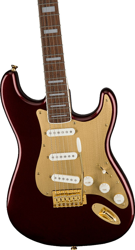 Фото Электрогитара FENDER SQUIER 40th Anniversary Stratocaster LRL Ruby Red Metallic