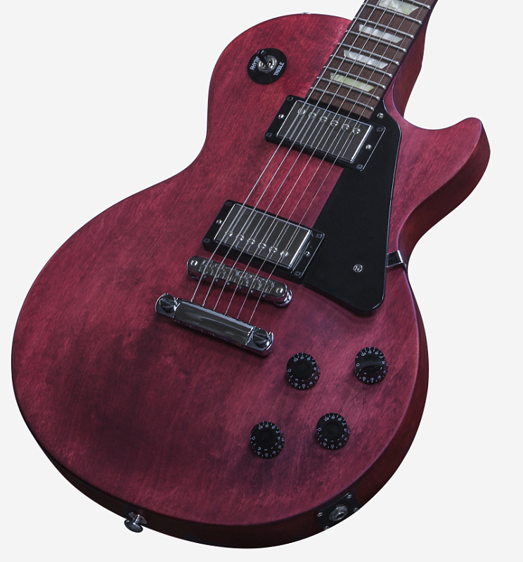 Фото GIBSON LP Studio Faded 2016 T Worn Cherry электрогитара, цвет - вишневый, фурнитура - хром