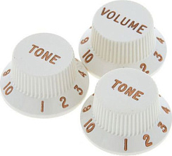 FENDER KNOBS, STRAT PARCHMENT SET