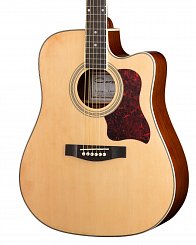 Акустическая гитара, с вырезом, цвет натуральный, Caraya F650C-N