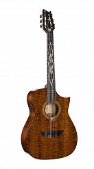 LUXE-NYLON-BR Frank Gambale Luxe Series Классическая гитара со звукоснимателем, с чехлом, Cort