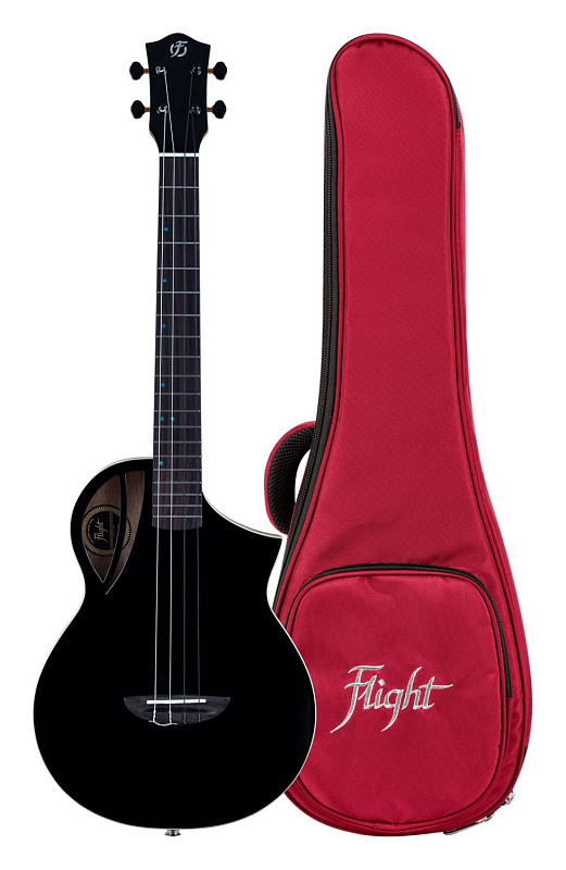 Фото Укулеле баритон FLIGHT AVIATOR Spruce Baritone BK CE, чёрный