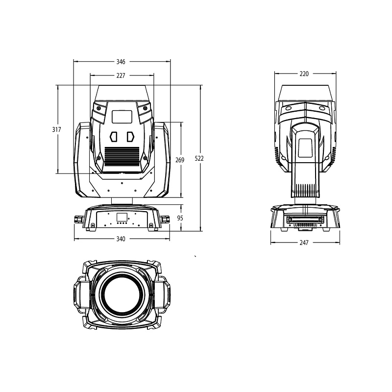 Фото Вращающаяся голова INVOLIGHT LED MH140B