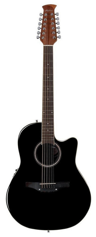 Фото 12-струнная электроакустическая гитара APPLAUSE AB2412II-5S Balladeer Mid Cutaway BlackSatin