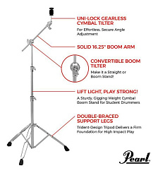 Наклонная стойка для тарелок Pearl BC-830