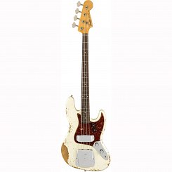FENDER 1961 JAZZ BASS® HEAVY RELIC®, ROSEWOOD FINGERBOARD, AGED OLYMPIC WHITE