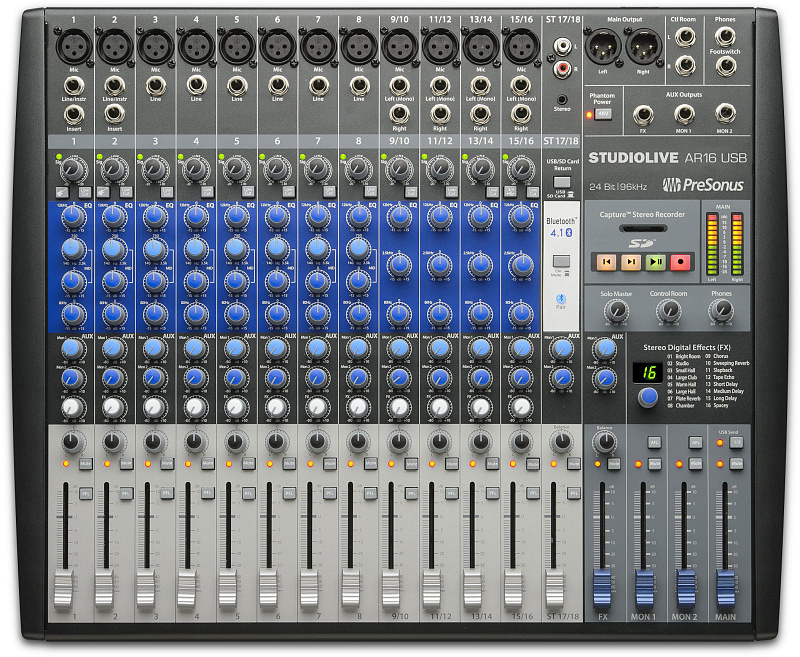 Фото Микшерный пульт PreSonus StudioLive AR16 USB