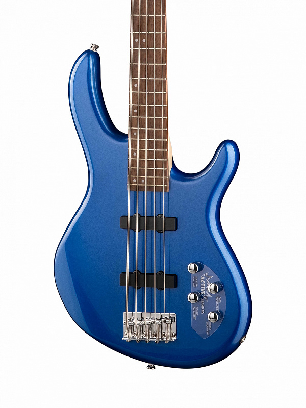 Бас-гитара Cort Action-Bass-V-Plus-BM Action Series  5-ти струнная, синяя в магазине Music-Hummer