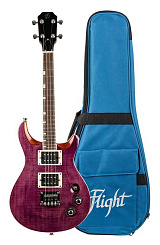 Электроукулеле тенор FLIGHT Vanguard Tenor TPP, прозрачный фиолетовый