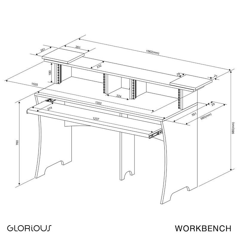 Фото Стол аранжировщика Glorious Workbench Driftwood
