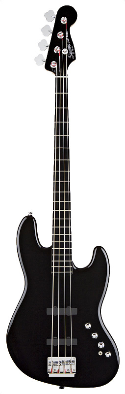 Фото FENDER SQUIER DELUXE JAZZ BASS® IV ACTIVE (4 STRING) EBONOL FINGERBOARD BLACK Бас-гитара