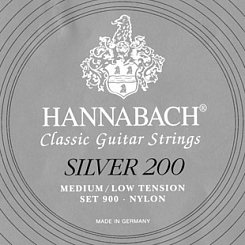 Комплект струн для классической гитары Hannabach 900MLT SILVER 200