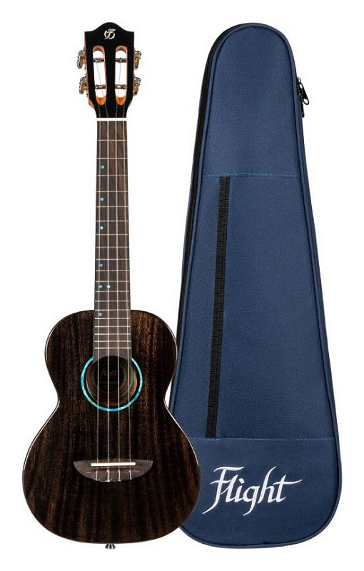 Фото Укулеле тенор FLIGHT IRIS Tinta Tenor TBK, прозрачный чёрный