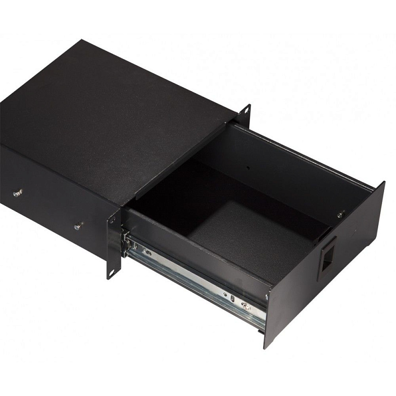 Фото NordFolk NRB-4U  выдвижной рэковый ящик 4U, глубина 370 мм, сталь, черный