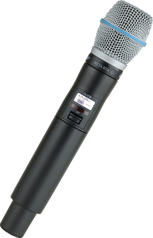 Фото SHURE ULXD2/BETA87C K51 606 - 670 ручной передатчик с капсюлем Beta 87C