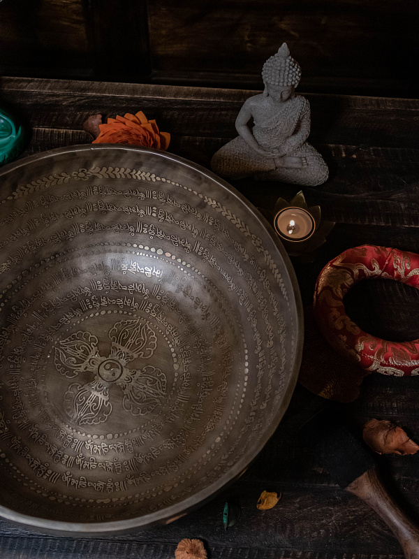 Фото Поющая чаша кованная Ething Carving - SBEC 35 