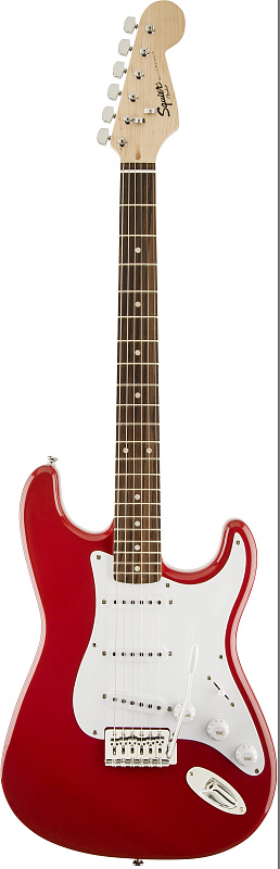 Фото FENDER SQUIER BULLET STRAT TREMOLO RW, Fiesta Red электрогитара, цвет красный