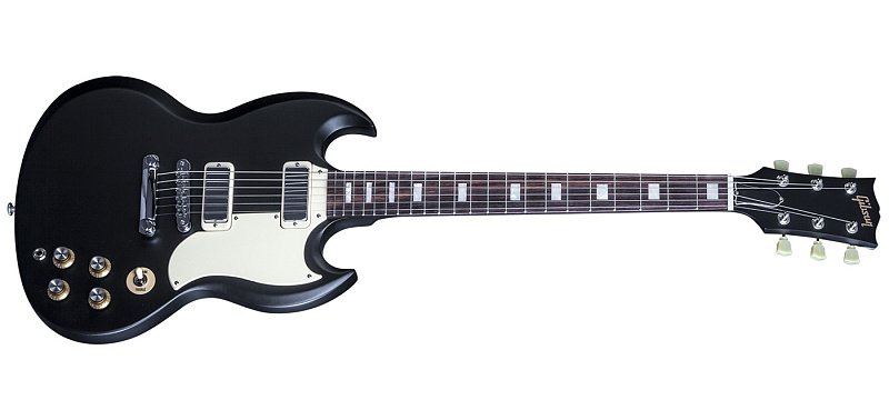 Фото GIBSON SG Special 2016 T Satin Ebony электрогитара, цвет - черный (матовый), фурнитура - хром