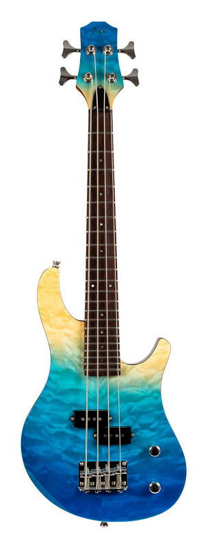 Фото Уменьшенная бас-гитара FLIGHT Mini Bass TBL, голубой