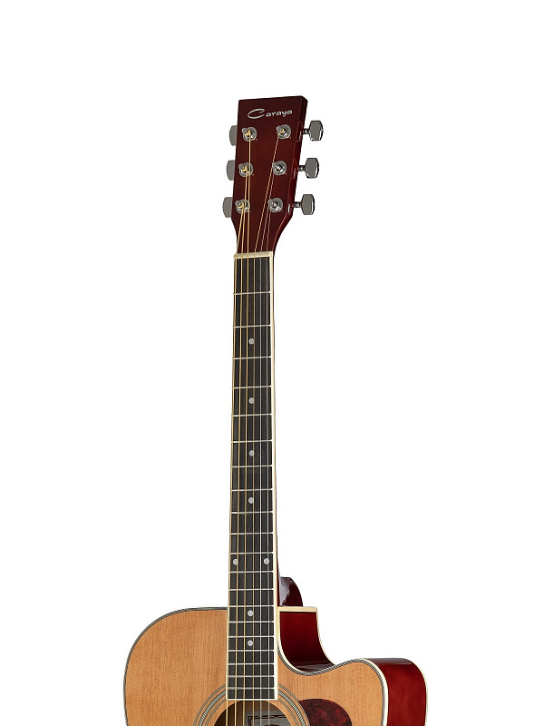 Акустическая гитара, с вырезом, цвет натуральный, Caraya F641-N в магазине Music-Hummer