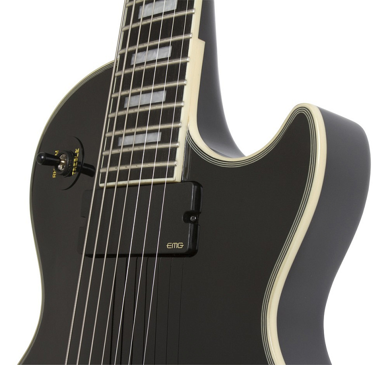 Фото EPIPHONE LTD MATT HEAFY SIGNATURE LES PAUL CUSTOM-7 EBONY семиструнная электрогитара