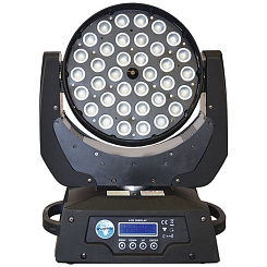 AstraLight LM3710T вращающаяся  голова WASH на LED 37 x10W(RGB), DMX, авторежим.