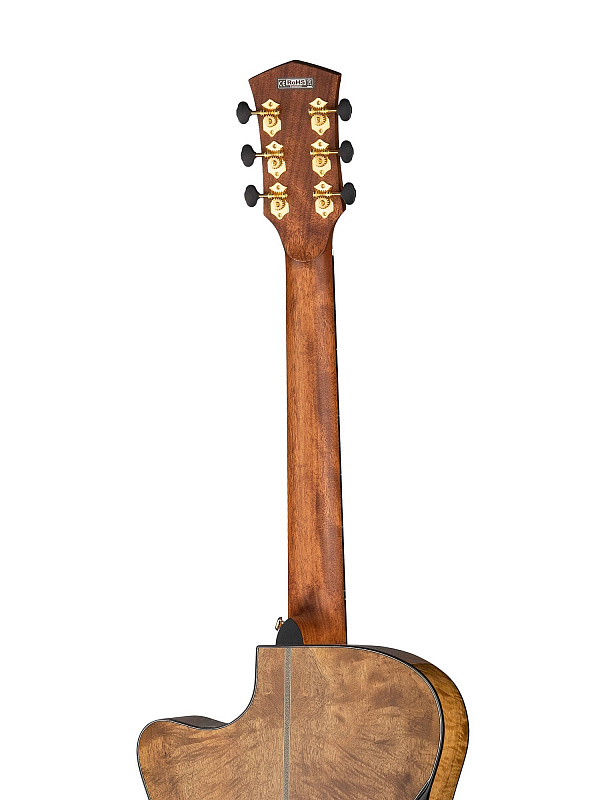 Gold-Edge-NAT Gold Series Электро-акустическая гитара, с вырезом, цвет натуральный, с футляром, Cort в магазине Music-Hummer