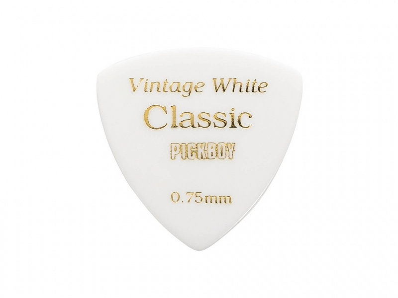 Медиаторы Pickboy GP-04W/075 Celluloid Vintage Classic White в магазине Music-Hummer