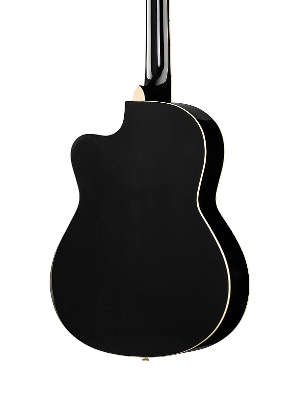 Акустическая гитара, с вырезом, черная Caraya C901T-BK в магазине Music-Hummer