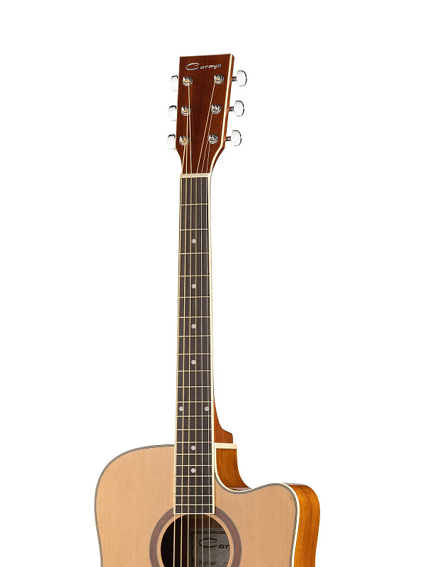 Акустическая гитара, с вырезом, цвет натуральный Caraya F668C-N в магазине Music-Hummer