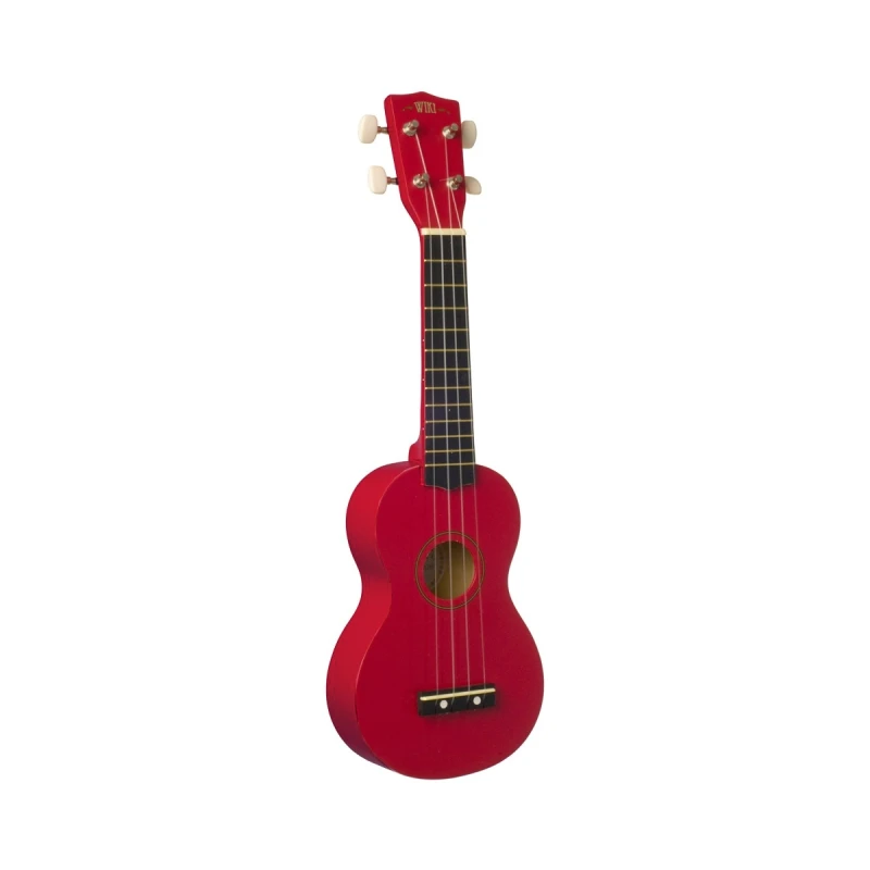 WIKI UK10S RD -  гитара укулеле сопрано, клен, цвет красный матовый, чехол в комплекте в магазине Music-Hummer
