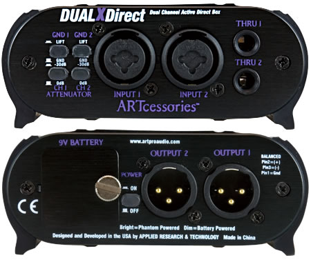 ART DUALXDirect двухканальный активный директ-бокс в магазине Music-Hummer