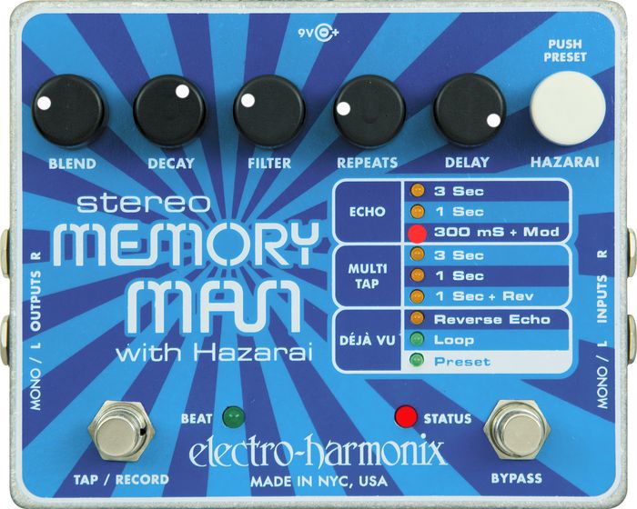 Electro-Harmonix Stereo Memory Man w/ Hazarai SALE  гитарная педаль Delay/ Reverse/ Loop в магазине Music-Hummer