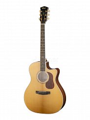 Gold-A8-WCASE-NAT Электро-акустическая гитара, с вырезом, цвет натуральный, с чехлом, Cort