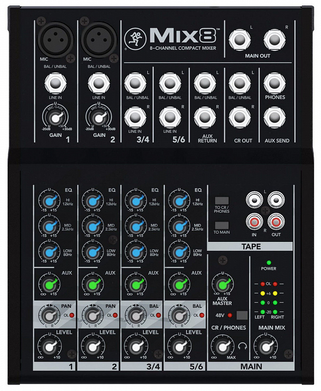 MACKIE Mix8 8-канальный компактный микшер в магазине Music-Hummer