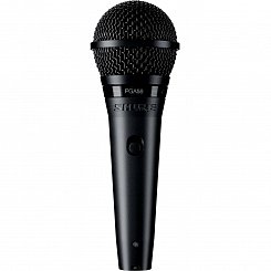 SHURE PGA58BTS кардиоидный вокальный микрофон c выключателем, с кабелем XLR -XLR и микрофонной стойкой