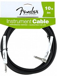 FENDER 10' ANGLE INSTRUMENT CABLE BLACK инстументальный кабель, 3 м, цвет ч рный