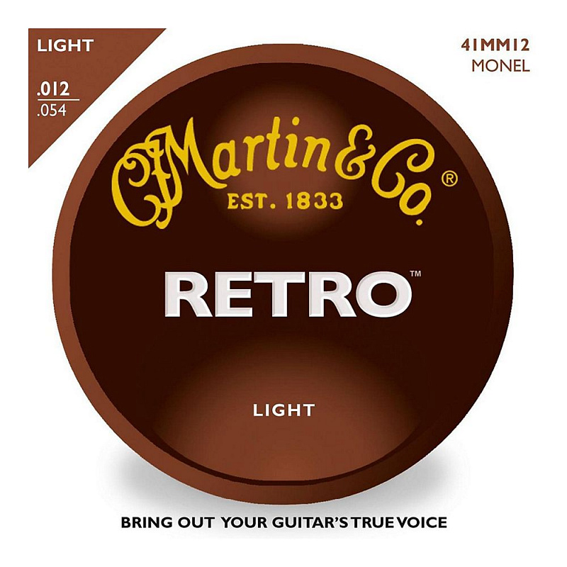 Martin 41MM12  струны для акустической гитары 12-54 Retro, монель в магазине Music-Hummer